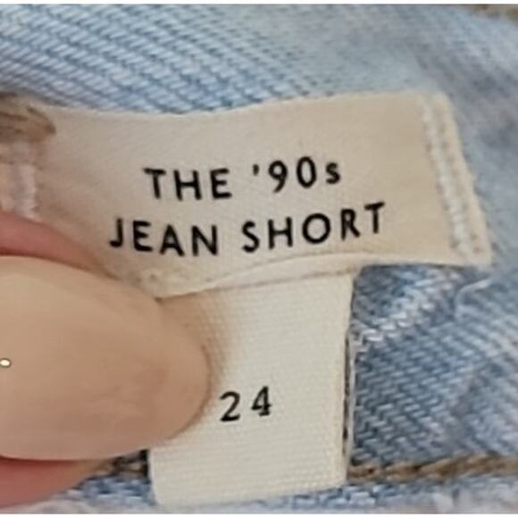 Madewell The 90s Mid-Length Jean Shorts Women’s 24 Raw Hem Denim - Picture 9 of 11